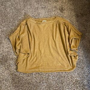 Loose Fit Mustard Poncho top